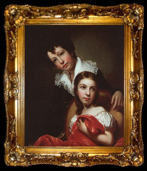 framed  Rembrandt Peale Michael Angelo and Emma Clara Peale, ta009-2